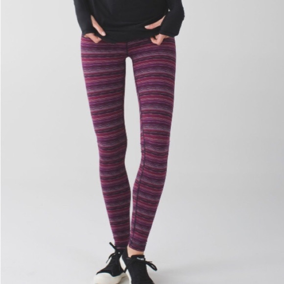 ♦️Lululemon | Wunder Under Pant III in Space Dye Twist Regal Plum Alarming - Picture 1 of 5